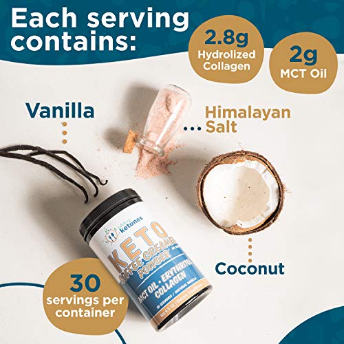 Keto Coffee Creamer with MCT Oil, French Vanilla Creamer Powder with