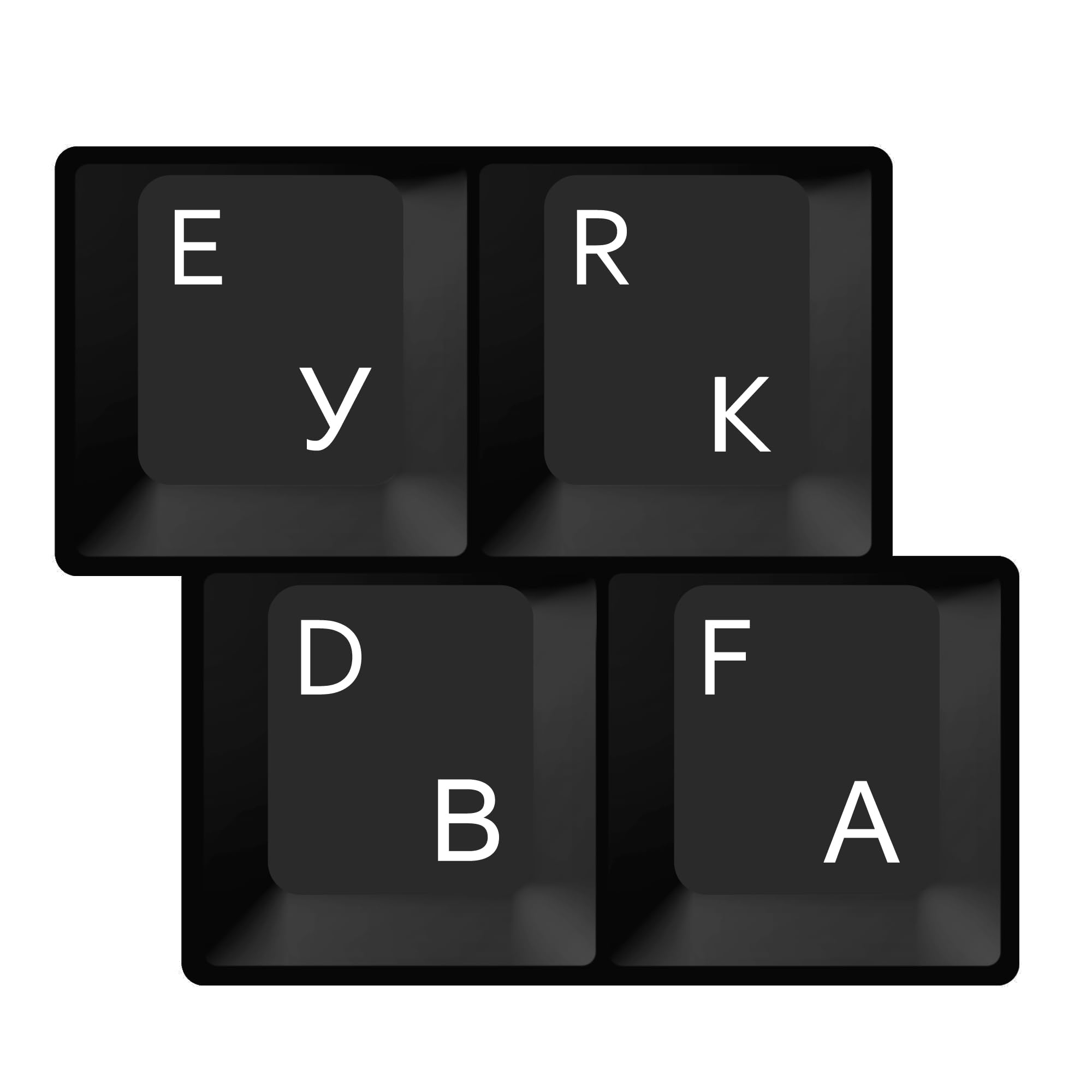 HQRP NEW Cyrillic alphabet Russian/Ukrainian Laminated Keyboard Stickers On Transparent Background with White Lettering for All PC/Desktops/Laptops/Notebooks/Computers