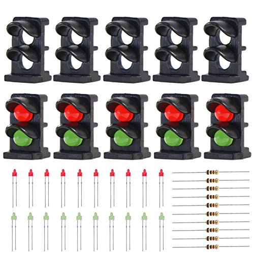 Evemodel JTD14 10 Sets Target Face with LEDs for Railway Dwarf Signal N Z Scale 2 Aspects