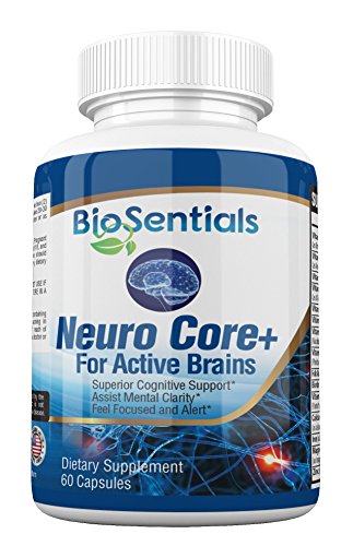 NeuroCore+ - The Extra-Strength Nootropic Brain Booster Supplement | Fast Acting, All-Natural BioSentials Focus Brain Memory Supplements Promote Rapid Recall, Crystal Clarity & All-Day Energy