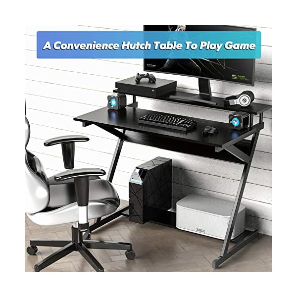 FITUEYES Computer Desk for Small Spaces,39.4" ZShaped Compact Study