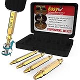 Damaged Screw Extractor Set by Aisxle,Easily Remove Stripped Gold Oxide Edition Stripped Screw Removers (Glod)