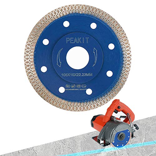 Peakit Dry Wet Tile Cutter Blade 4 Inch Porcelain Diamond Saw Blade Ceramic Cutting Disc for Angle Grinder or Tile Saw