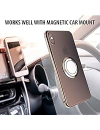 Soporte para teléfono celular anillo soporte Agarre magnético Finger Kickstand 360 Rotation para iPad iPhone Xs Max XR XS X 8 7 6 6S Modelos de Samsung Galaxy S10 S9 S8 Plus rojo