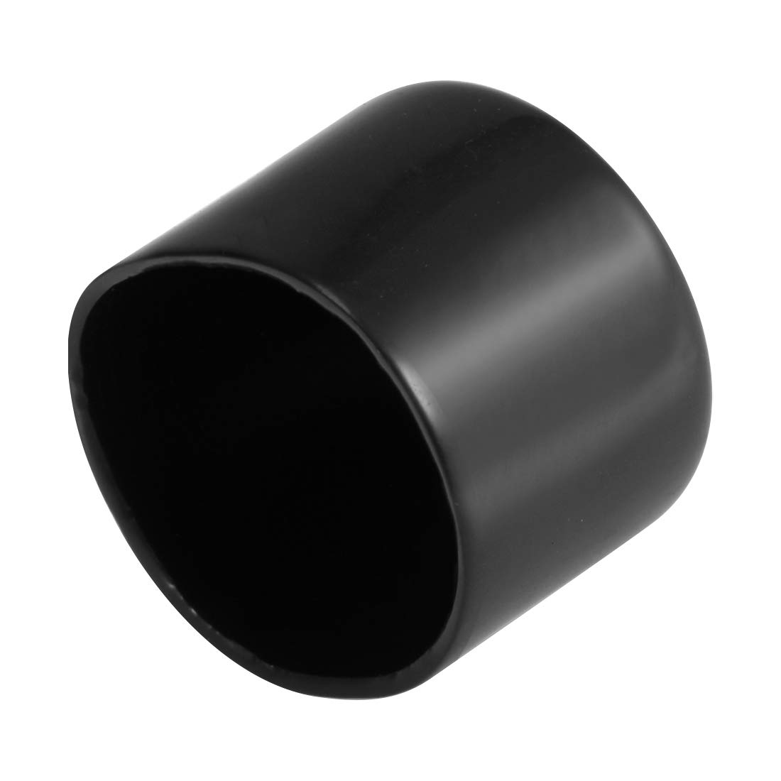 sourcing map 8pcs Rubber End Caps 48mm ID Vinyl Round End Cap Cover Screw Thread Protectors Black — image 1