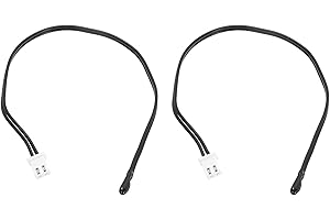 uxcell 2 Pcs 10K NTC Thermal Sensor Probe,Epoxy Sensitive Temperature Sensor Probe 7.9 Inch Digital Thermometer Extension Cab