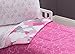 Toddler Bedding Set | Girls 4 Piece Collection | Fitted Sheet, Flat Top Sheet w/ Elastic bottom, Fitted Comforter w/ Elastic bottom, Pillowcase | Delta Children | Pink Clouds | Hot Pink Grey