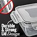 fullstar 15-piece Food storage Containers Set with Lids, Plastic Leak-Proof BPA-Free Containers for Kitchen Organization, Meal Prep, Lunch Containers