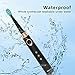 Sonic Electric Toothbrush, Sboly Powered Toothbrush with 2 Replacement Brush Heads, USB Rechargable 4 Hours Fast Charge 30 Days Use, 2 Minute Smart Timer Waterproof Black