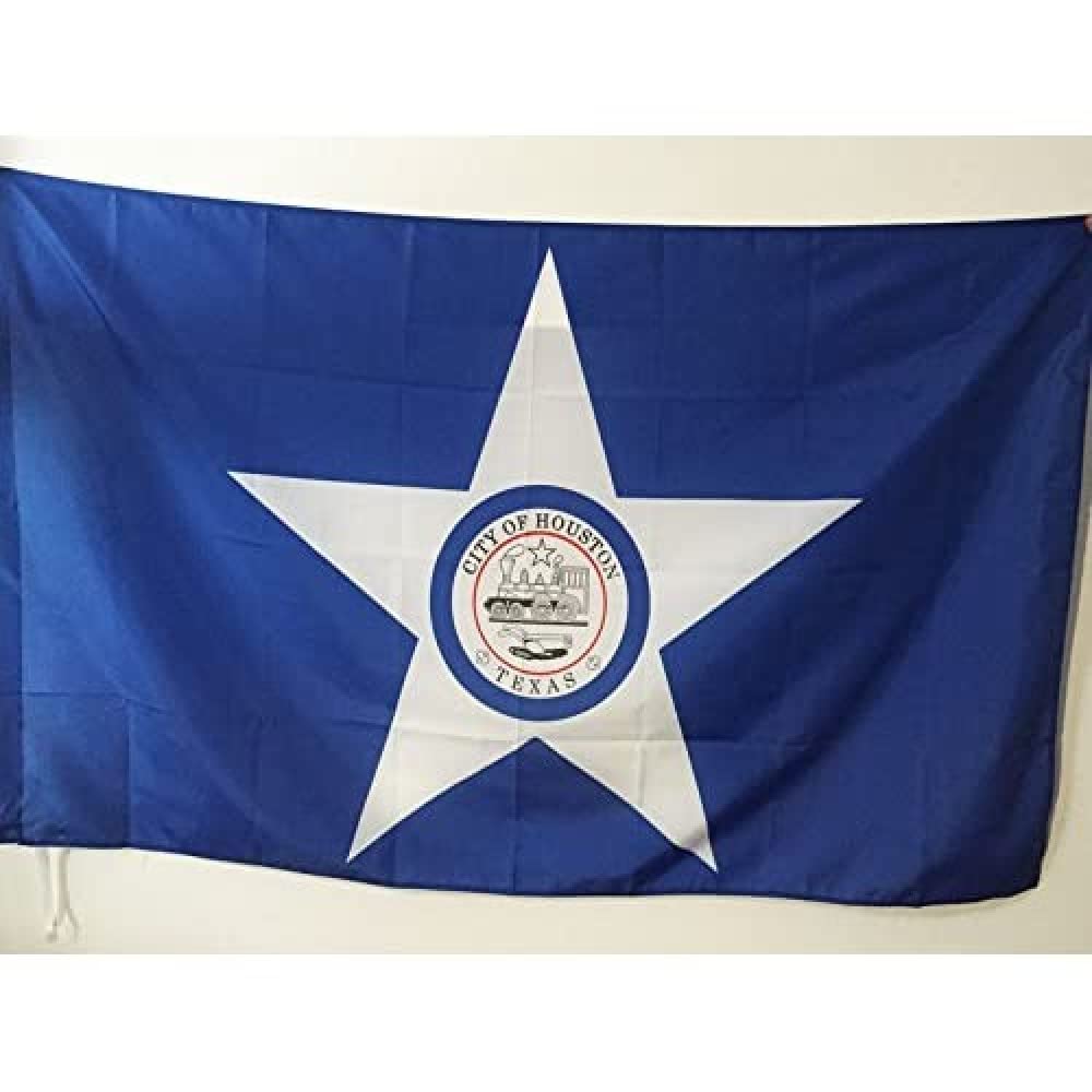 AZ FLAG - Houston Flag - 3x5 Ft - Houston city Banner with Sleeve - 100% Polyester - Fade Resistant - Vivid Colors - 3' x 5' Feet - 150x90 Cm