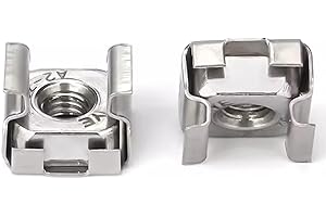 SOTOOLSTOP M6 Cage Nuts, Stainless Steel 18-8 (304) M6-1.0 Cage Nuts, Pack of 20