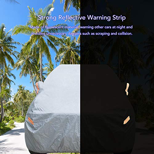 MIMIDI Waterproof Pickup Truck Cover All Weather Protection Scratch Resistant Full Cover for Cars with Adjustable Buckle Straps