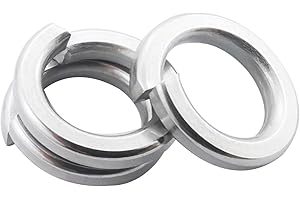 Fajoeda M2 Split Lock Washer,200PCS 304 Stainless Steel(18-8) Spring Lock Washers for Bolts Nuts and Screws,Silver