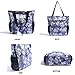 ESVAN Original Floral Water Resistant Large Tote Bag Shoulder Bag for Gym Beach Travel Daily Bags Upgraded