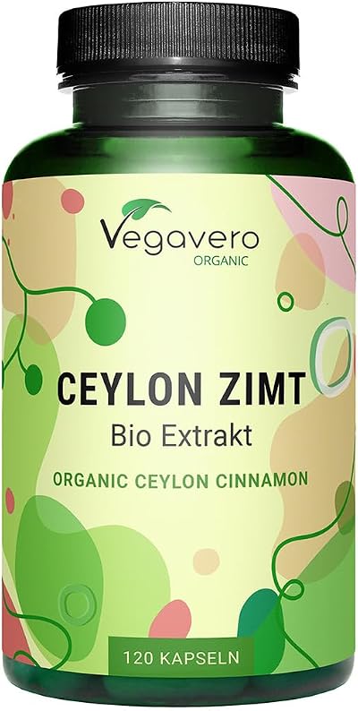 Vegavero Organic Ceylon Cinnamon 2500 mg per serving 120 capsules