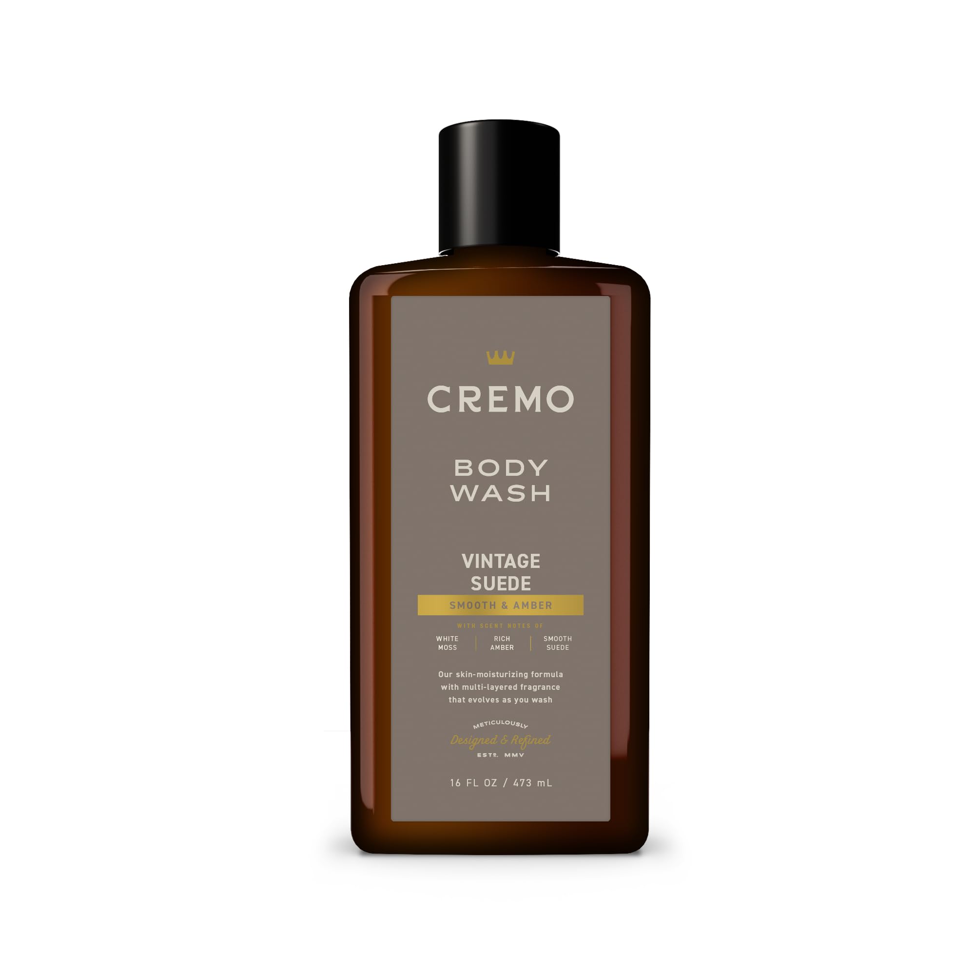 Photo 1 of Cremo Body Wash Men, A Vintage Suede with Notes of White Moss and Rich Amber, 16 Fl Oz