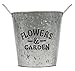 Galvanized Flowers & Garden Metal Planter Farmhouse Decor