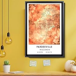 Pardeeville Map Poster, Wisconsin Map Art