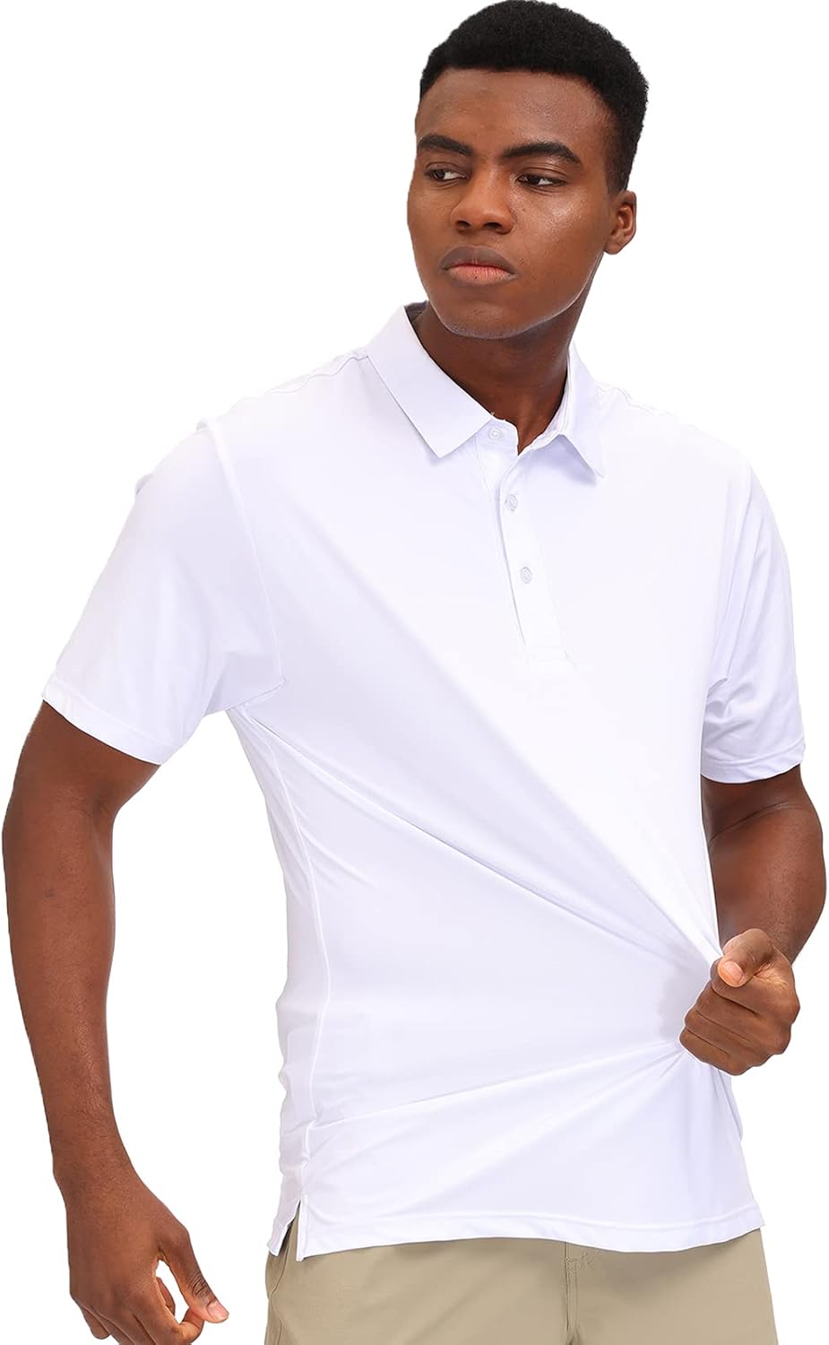 MIER Men's Golf Polo Shirt Short Sleeve Sun Protection Outdoor Sport Shirts Quick Dry: Clothing