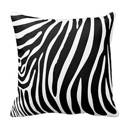 Black And White Zebra Print Stripes Animal Print Throw Pillow Case