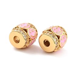 LiQunSweet 10 Pcs Enamel Column with Smile Happy