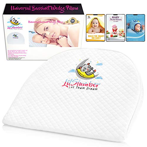 LilSlumber Baby and Crib Reflux Wedge Pillow Infant Sleep