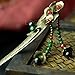 Enjoydeal Women Hairpin Vintage Hair Stick with Copper Made Flowers and Stone Beads