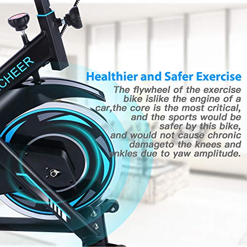 ancheer indoor cycling bike smooth quiet belt drive indoor stationary exercise bike
