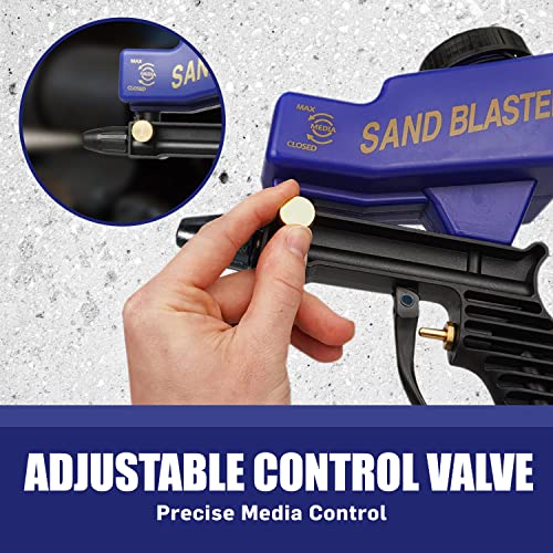 LE LEMATEC Sand Blaster Gun Kit for Air Compressor; Paint and Rust