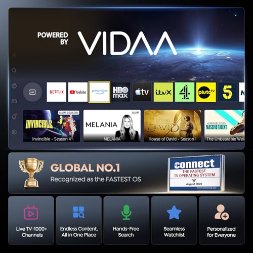 Projector 4K with VIDAA OS【Netflix Included & Live Channels】36W 3D Dolby Audio, 1400 ANSI FHD 1080P, HDR 10 TOPTRO Smart Home Cinema Projector, AI Auto Image, WiFi 6, Bluetooth Projectors for Bedroom