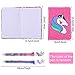 Chaungdi 2 Pieces Sequin Reversible Notebook Flip Journal Notebook with Unicorn Pattern and Unicorn Pen (Pink)