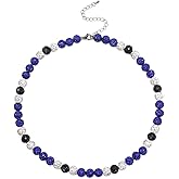 Baseball Necklace - Glitter Bling Clay Beaded Ice Collection Necklace for Men Boys Cool Gifts for Baseball Players Lovers