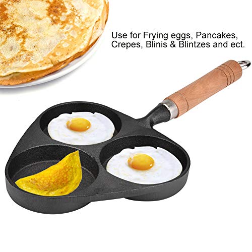 Egg Frying Pan 3 Mold Cast Iron Omelette Egg Burger Fried Egg Pot Pancake Pan Frying Pan Kitchen Cooking Tool