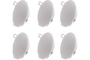 Homdec 12 Volt RV LED Recessed Ceiling Light, 3-Inch RV Puck Light, Dimmable 4W 3500K Warm White, 6 Pack RV Flush Mount Interior Light for RV Boat Trailer Camper Motorhome Truck Yacht Van