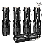 ZeHero LED Tactical Handheld Flashlights Small Water Resistant Zoomable for Camping Cycling Hiking Emergency Torch Lights(Pack of 5)