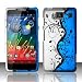 For Motorola Droid RAZR Maxx HD Rubberized Hard Design Case Cover - Blue Vines