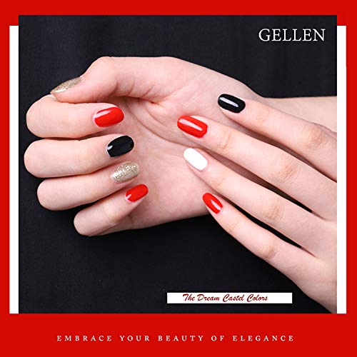 image for Gellen Gel Nail Polish Set - 6 Colors Collection Soak Off Nail Art Hom