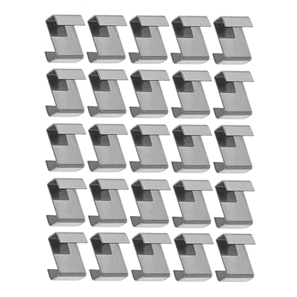 Z Shaped Clips, 50PCS Greenhouse Glass Clips Stainless Steel for Fixing Aluminium Greenhouses Panels, Polycarbonate Glass Panes