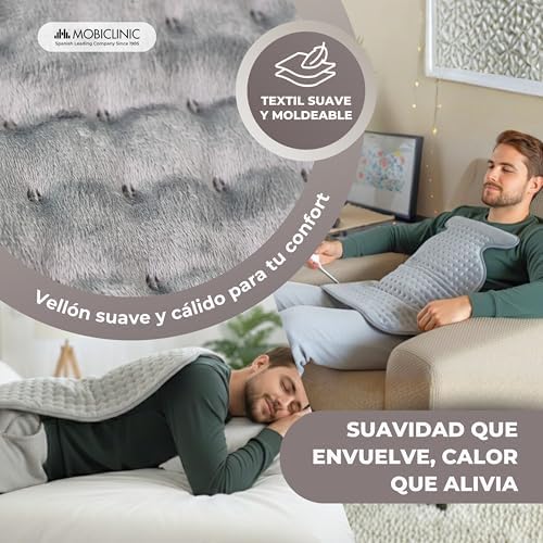 , Almofada elétrica, Costas e pescoço, 62x43, Consumo muito baixo, 100w, Térmica, 3 níveis de aquecimento, Desligamento automático, Lavável, Para as costas, Tapete
