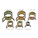 60pcs 7mm, 10mm, 11mm, 14mm, 16mm, 17mm Spring Clips Fuel Hose Line Water Air Tube Clamps Fasteners