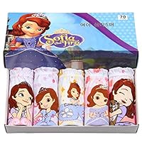 Ku-lee Little Girls Princess Underwear 100% Cotton Briefs Panty for Kids/Toddlers.