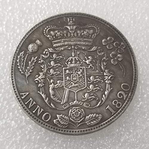 BoBoLing 1820 United Kingdom Old Coins - British Old Silver Coin-Old UK Coin Collecting - British Silver Shilling Old Coin - Uncirculated Condition