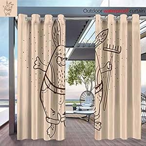 Amazon Com Outdoor Blackout Curtains Bunny The Gardener With A