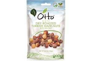 OTTONUTS Otto Nuts - Dry Roasted Turkish Hazelnuts with Sea Salt, Non-GMO Naturally Vegan Snack | 5.5 OZ with Resealable Bag