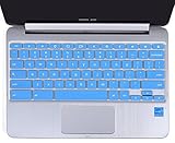 Keyboard Protector Cover for ASUS Chromebook Flip C100PA C101PA 10.1-Inch Convertible 2 in 1 Touchscreen Laptop US Layout (Blue)