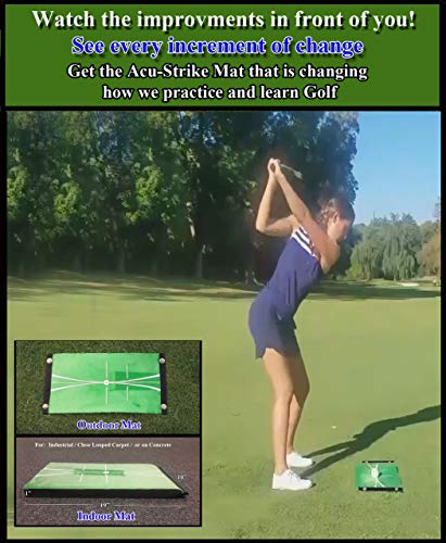 practice golf mat that shows swing path