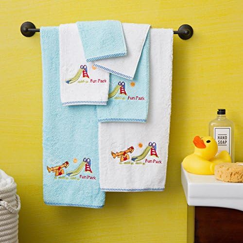 Lucia Minelli Kid's Embroidered Fun Park Design 6-piece Soft Turkish Cotton Towel Set