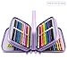 YOUSHARES 72 Slots Pencil Case - Handy Large Capacity Oxford Multi-layer Zipper Pencil Bag for Color Pen, Colored Pencils, Watercolor Pens, Makeup Brush, Cosmetic Brushes, Gel Pen and More (Violet)