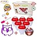 EggyDo Silicone Egg Cooker Set - Hard and Soft Boiler Without Shell for Easier Breakfast Enriched with Brush, Yolk Separator and Owl Shaped Mold Gifts - BPA Free, Non-Stick (Pack of 9)    