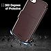 Taken iPhone 6/6S Leather Wallet Case with Cards Slot and Metal Magnetic, Slim Fit and Heavy Duty, Plastic Flip Case/Cover with Rubber Edge, Gift for Women, Men, Boys, Girls, 4.7 Inch (Coffee)